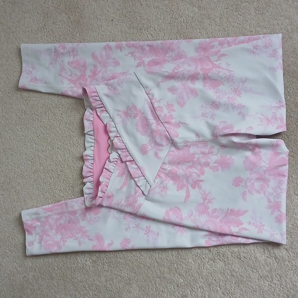 LoveShackFancy Beach Riot Dana Leggings Pink Floral - Picture 4 of 8